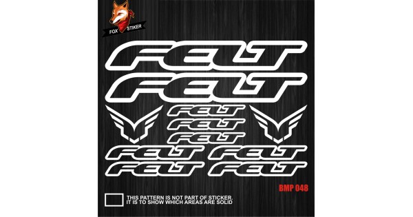 thumbnail interactive-video image 1 of Custom Felt Bike Frame Decal Set – Pick Your Color, Made In USA 1 of 5